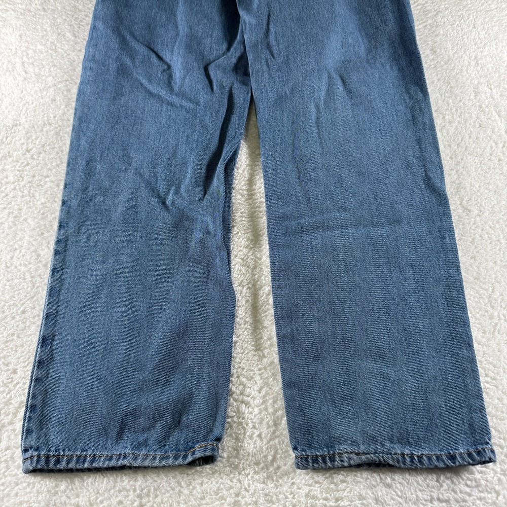 Levis 550 Relaxed Fit Straight Mens Tag 36x34 Western Medium Blue Denim - Picture 9 of 10